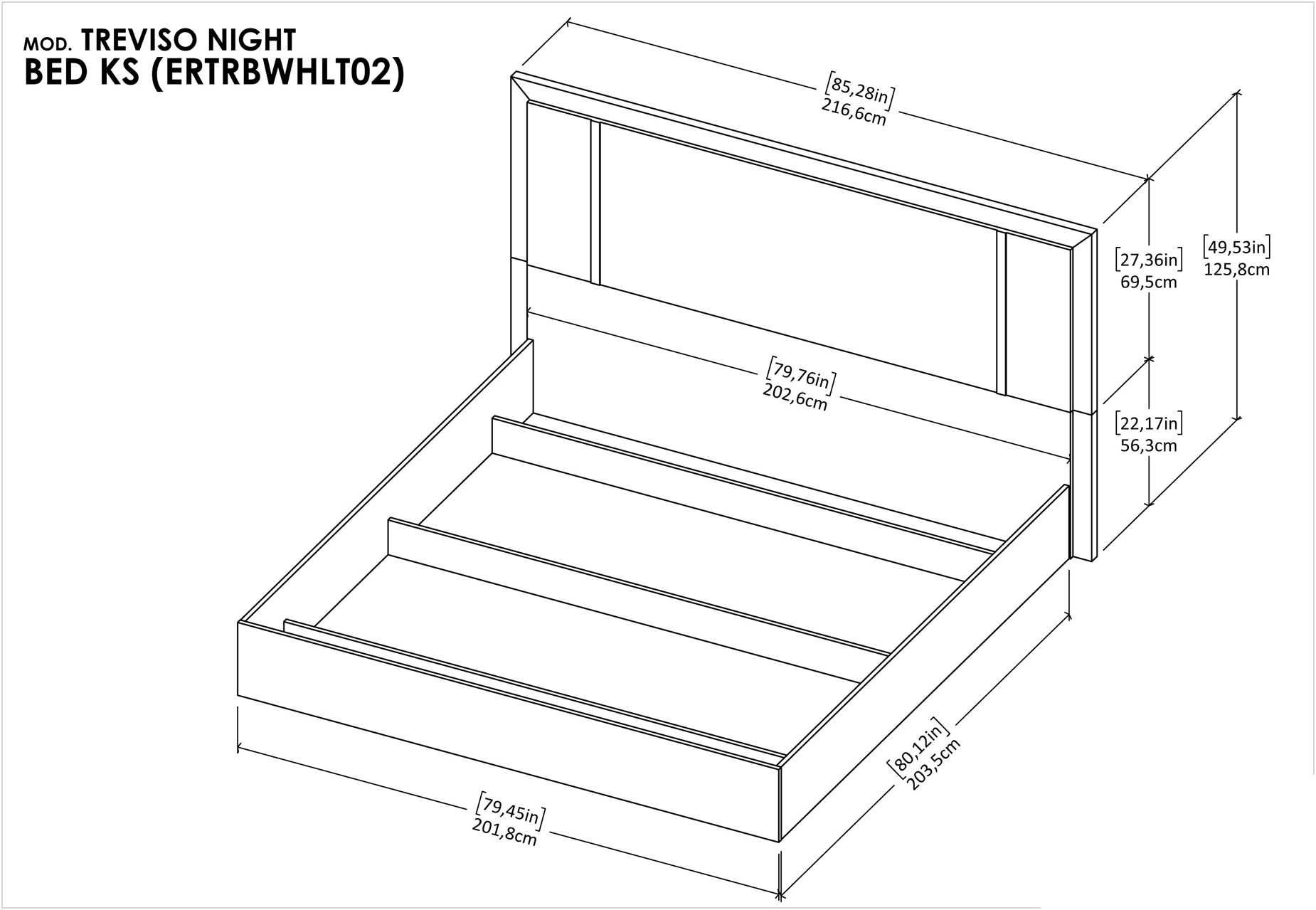 Treviso Bed with Frames - Image 3